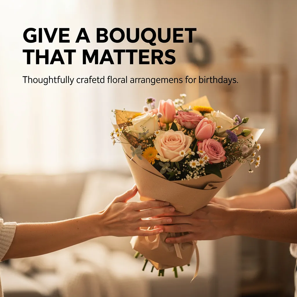 Gift a unique birthday bouquet! Fresh flowers for an unforgettable moment...